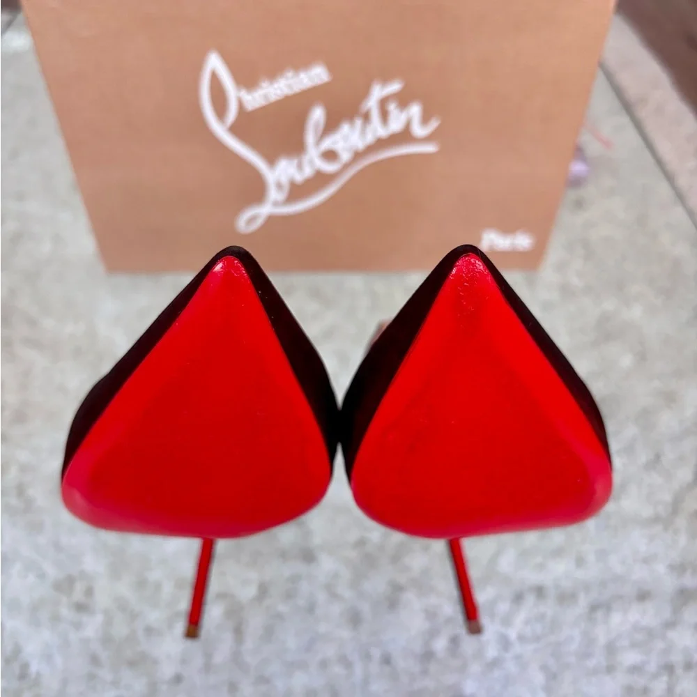 Authentic Christian Louboutin Pigalle Follies Women Brown Suede Stiletto Heels - Picture 11 of 16